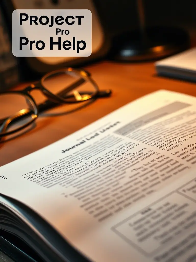 A published journal article with the Project Pro Help logo subtly incorporated, representing the successful journal publication support provided to clients.