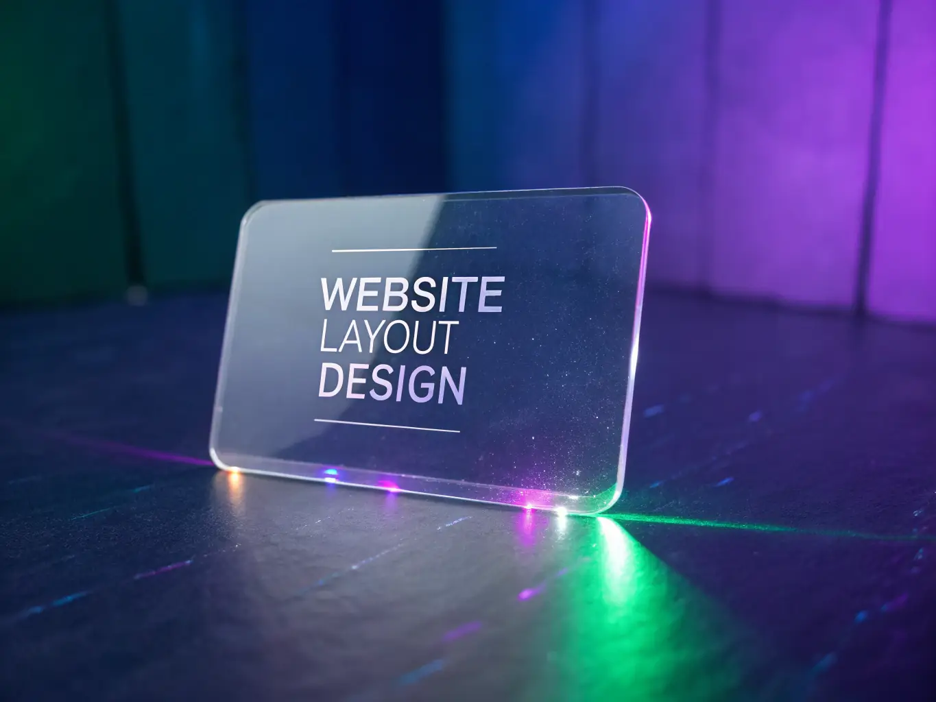 A sleek, glassy card with a glowing purple document icon, symbolizing project planning and execution, on a premium dark background with subtle neon gradients and animated highlights.